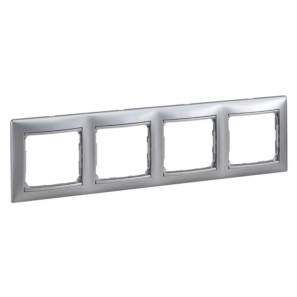 VALENA Рамка 4-местная алюминий 770154 Legrand