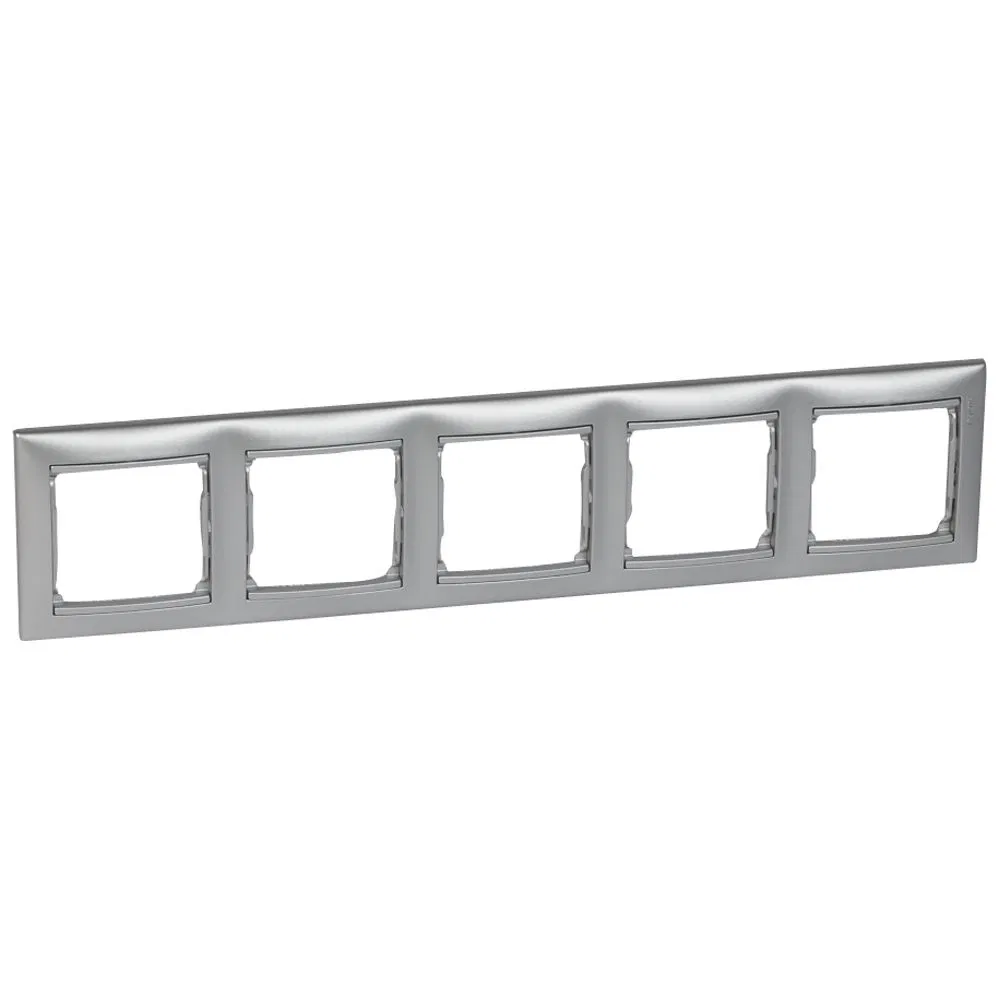 VALENA Рамка 5-местная алюминий 770155 Legrand