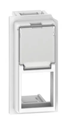 LIVING NOW. Лицевая панель для адаптеров Keystone RJ45 1 модуль.Цвет Белый. KW07K Legrand