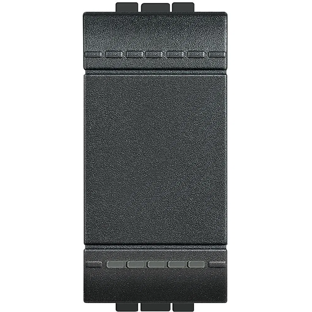 LivingLight Кнопка с автоматическими клемами, размер 1 модуль, цвет антрацит L4005A Legrand