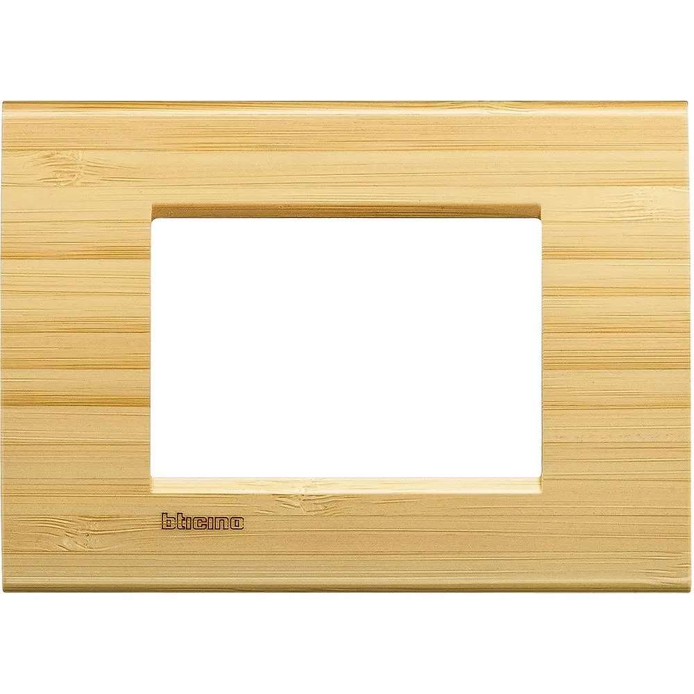LivingLight Рамка прямоугольная, 3 модуля, цвет Бамбук LNA4803LBA Legrand