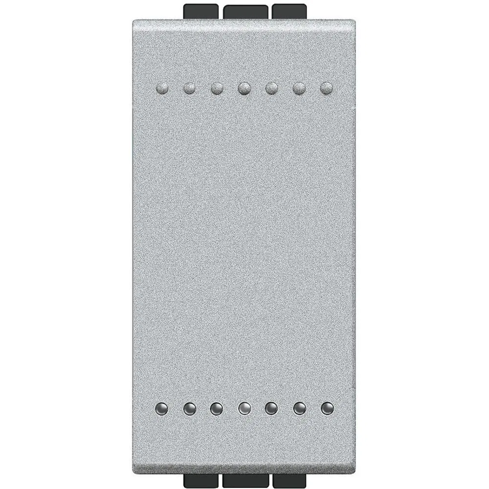 LivingLight Кнопка с винтовыми клемами, размер 1 модуль, цвет алюминий NT4005N Legrand