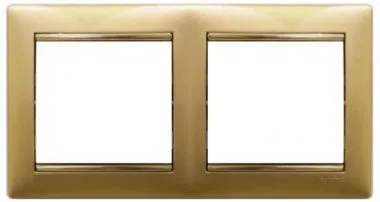 Рамка 2-м Valena горизонт. матов. зол. (блист.) IEK 694360 Legrand (группа IEK)