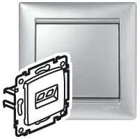 Розетка компьютерная 2-м СП Valena RJ45 кат.5E UTP на захватах механизм алюм. IEK 770231 Legrand (группа IEK)