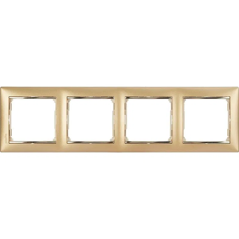 Рамка 4-м Valena горизонт. матов. зол. IEK 770304 Legrand (группа IEK)