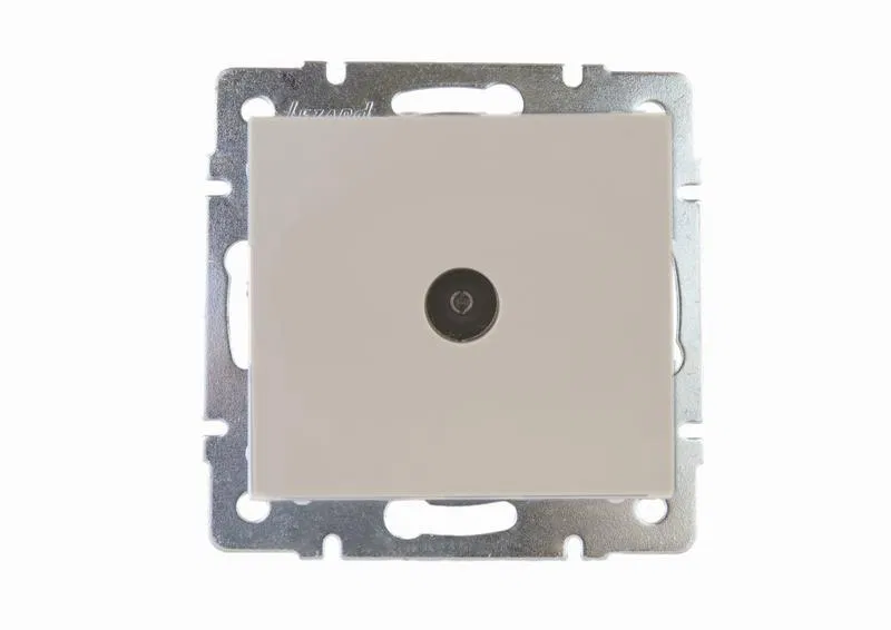 Розетка телевизионная проходная TV Rain механизм крем. LEZARD 703-0388-129