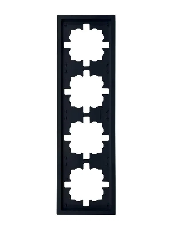 Рамка 4-мест. горизонт. ZIMA черн. бархат LEZARD 704-4200-149