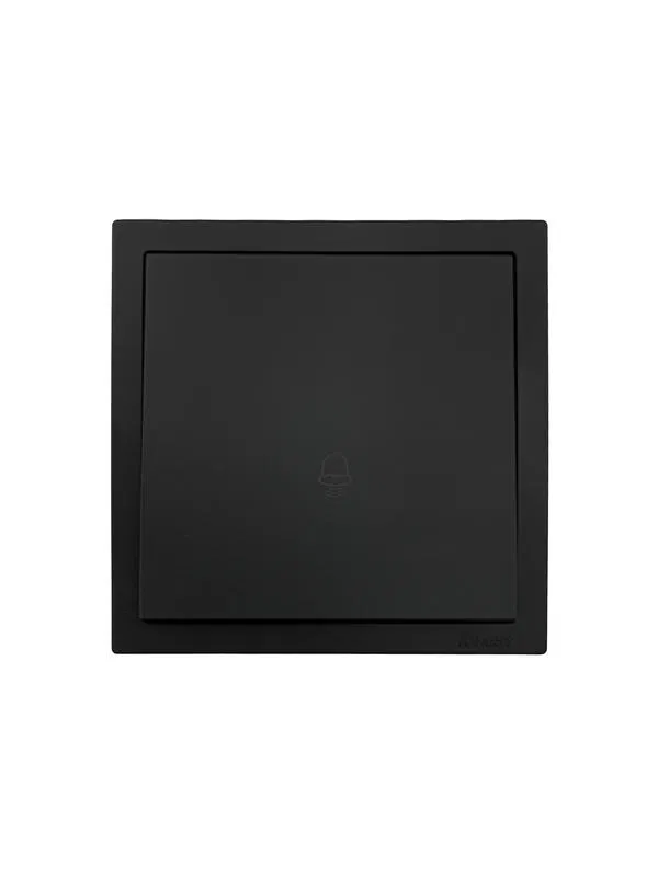 Кнопка звонка СП ZIMA IP20 безвинт. зажим черн. бархат LEZARD 704-4288-103QC