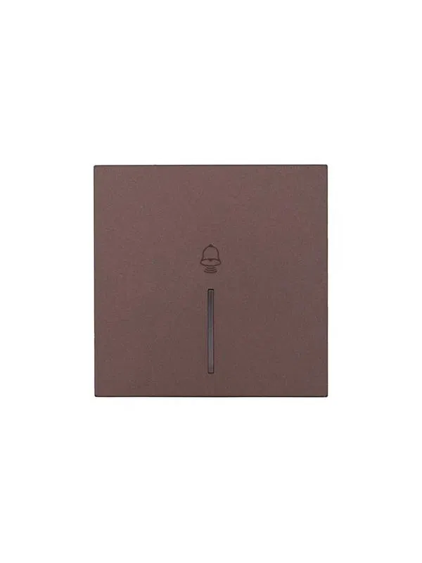 Кнопка звонка с индик. СП ZIMA IP20 безвинт. зажим шоколад LEZARD 704-7388-108QC