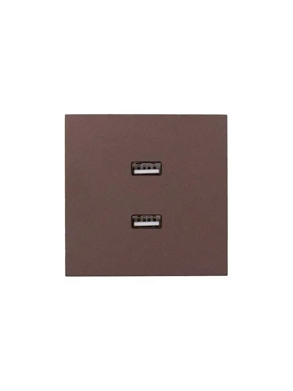 Розетка 2-мест. USB разъем СП ZIMA IP20 шоколад LEZARD 704-7388-192