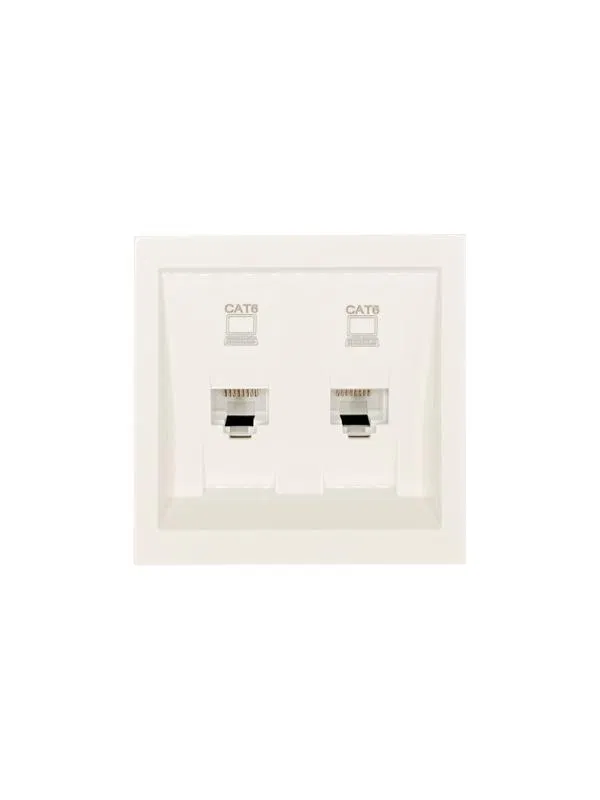 Розетка компьютерная 2-м СП ZIMA IP20 RJ45 с модулем кат.6 механизм сл. кость LEZARD 704-9088-142