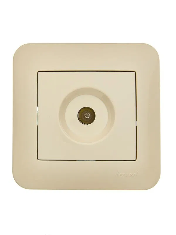 Розетка телевизионная проходная TV СП ASTI IP20 в сборе крем. LEZARD 7081-0303-129