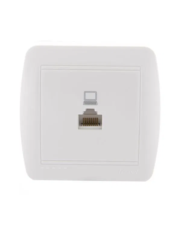 Розетка компьютерная ОП Demet RJ45 бел. LEZARD 711-0200-139
