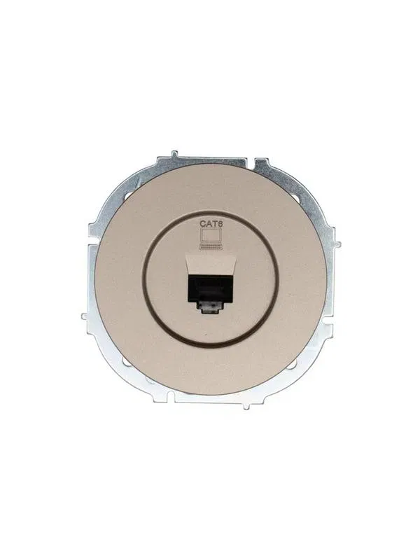 Розетка компьютерная СП OSEN RJ45 кат.6 механизм титан LEZARD 743-3788-140