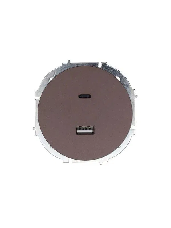 Розетка 1-м СП OSEN TC+ USB разъем механизм шоколад LEZARD 743-7388-192TC