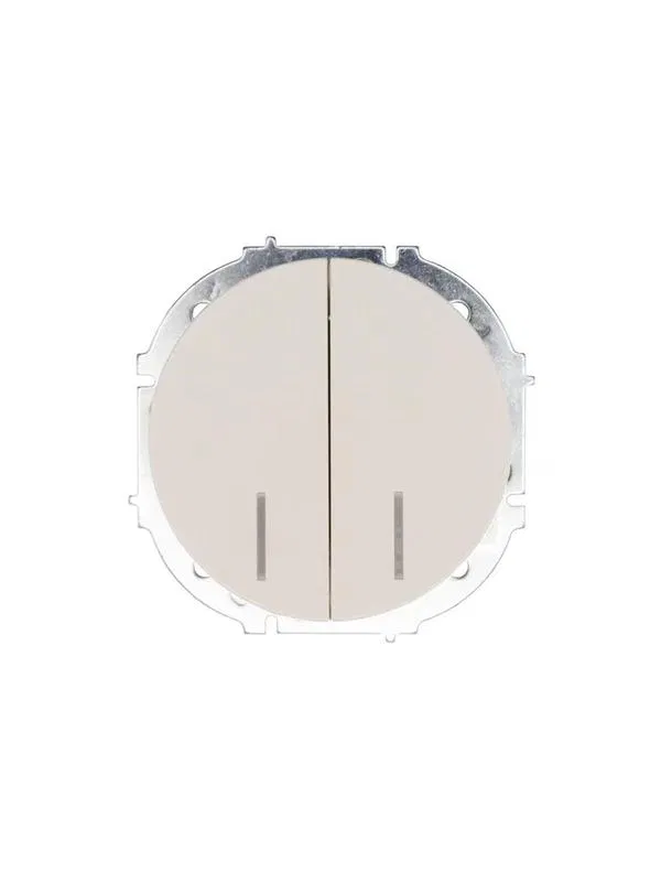 Выключатель 2-кл. СП OSEN 10А IP20 с подсветкой механизм сл. кость LEZARD 743-9088-112