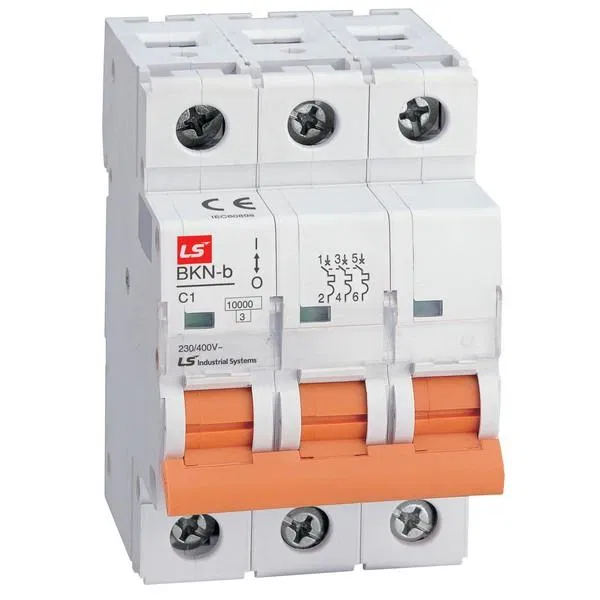 Выключатель автоматический модульный 3п D 4А 10кА BKN-b LS Electric 061302308B