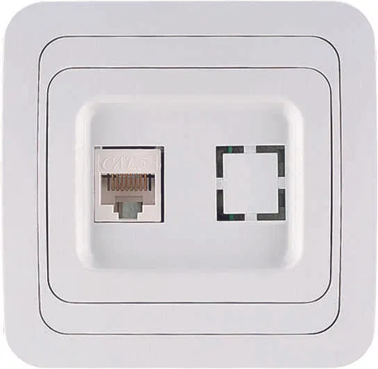 Розетка компьютерная 1-м СП Mimoza 16А IP20 бел./бел. Makel 12035