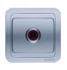 Розетка телевизионная TV 1-м СП Mimoza 16А IP20 серебр./серебр. Makel 23407