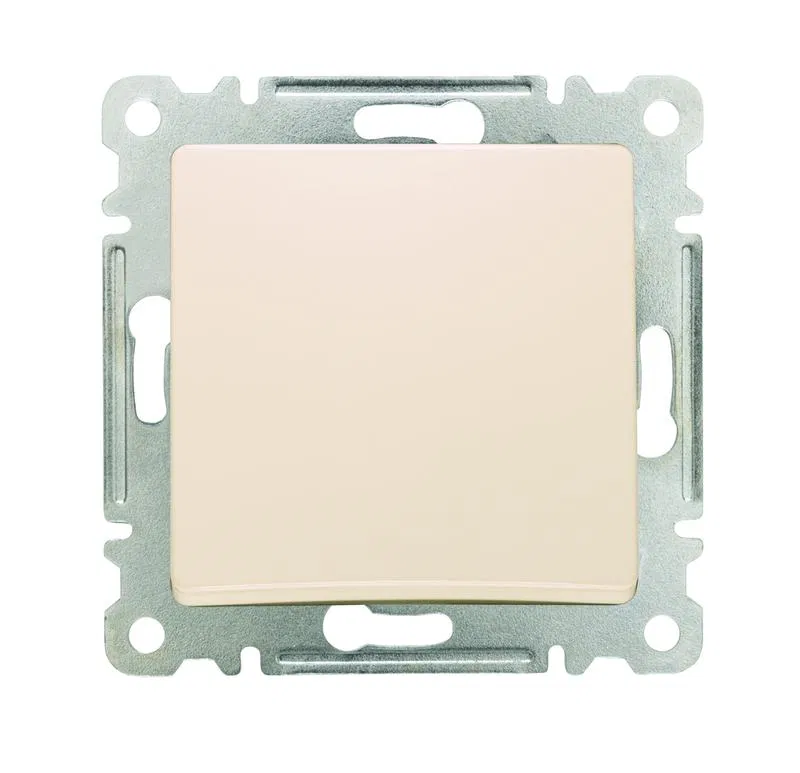 Выключатель 1-кл. СП Lillium IP20 механизм крем. Makel 30010001