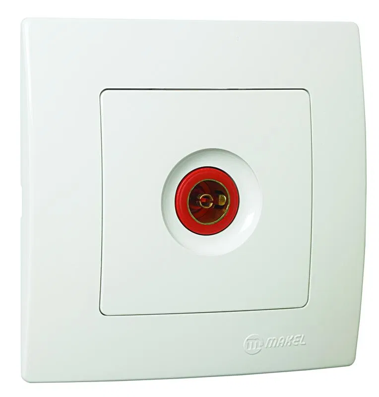 Розетка телевизионная проходная TV СП Lillium Natural Kare бел. Makel 32001007