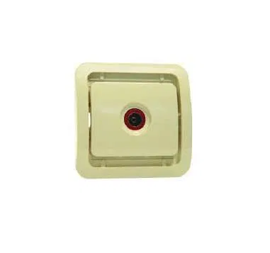 Розетка телевизионная проходная TV 1-м СП Mimoza без вставки крем. Makel 32007
