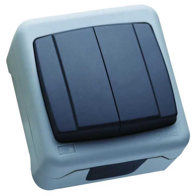 Выключатель 2-кл. IP44 с пружинным зажимом Makel 37064103