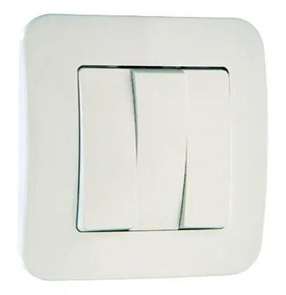 Выключатель 3-кл. СП Lillium N 10А IP20 бел. Makel 55091
