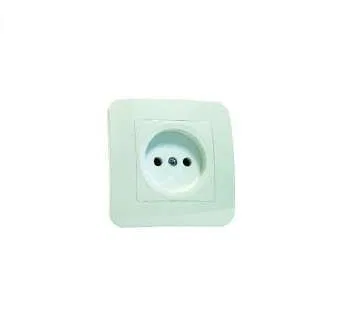 Розетка 1-м СП Lillium N 10А без заземл. бакелит крем. Makel 55222