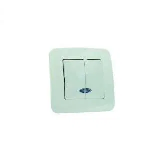 Выключатель 2-кл. СП Lillium N 10А IP20 с подсветкой крем. Makel 55223
