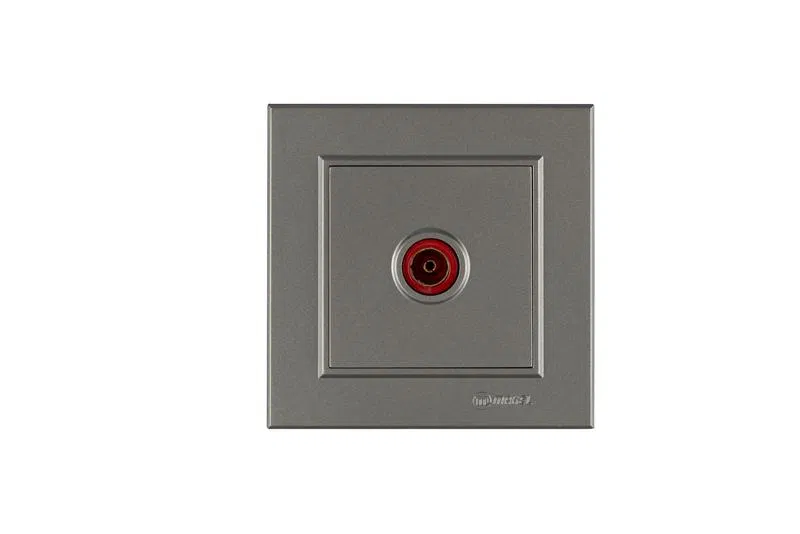 Розетка телевизионная оконцевая TV 1-м СП Karea IP20 4дБ бел. Makel 56052027