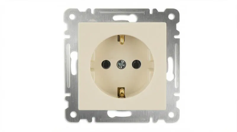 Розетка 1-м с заземл. СП 16А IP20 250В керамика механизм Karea крем. Makel 57010008
