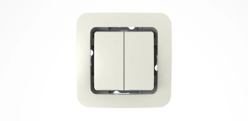 Выключатель 2-кл. СП Lillium 10А IP20 без вставки бел. Makel 71003
