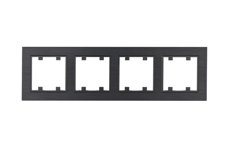Рамка 4-м Karea LINE STAR дым. металлик Makel 86050704