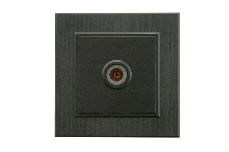 Розетка TV проходная Karea LINE STAR чер. Makel 86054007
