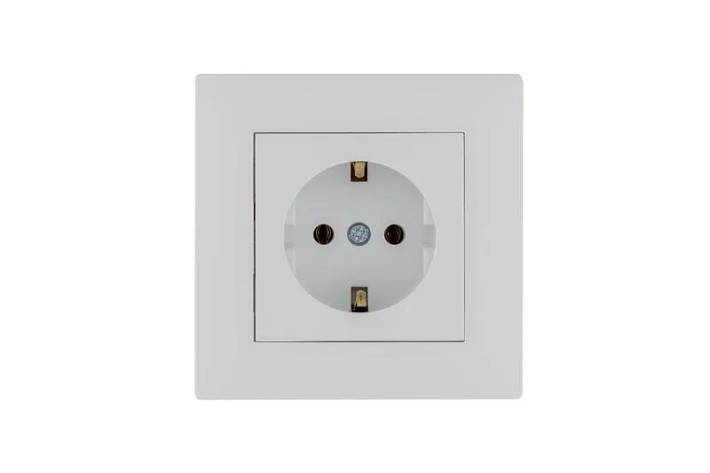 Розетка 1-м Karea RIZZ с заземл. бел. Makel 88001028
