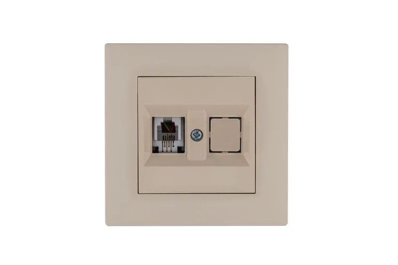 Розетка компьютерная CAT 5+гнездо Karea RIZZ крем Makel 88010035