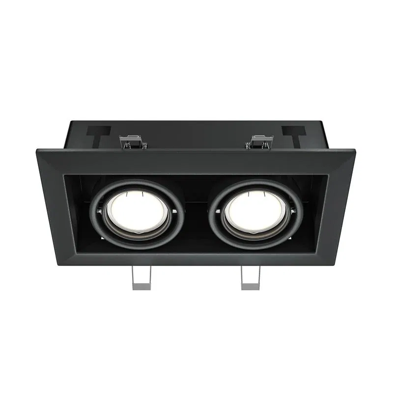 Светильник встраиваемый Metal Modern GU10 2x10Вт Maytoni DL008-2-02-B