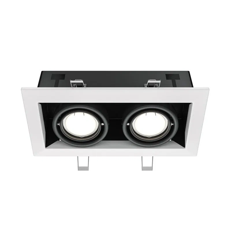 Светильник встраиваемый Metal Modern GU10 2x10Вт Maytoni DL008-2-02-W