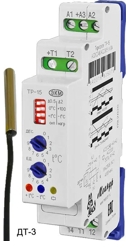 Реле температурное ТР-15 ACDC24B/AC230B УХЛ2 с ТД-3 (спец.) Меандр A8302-16933987
