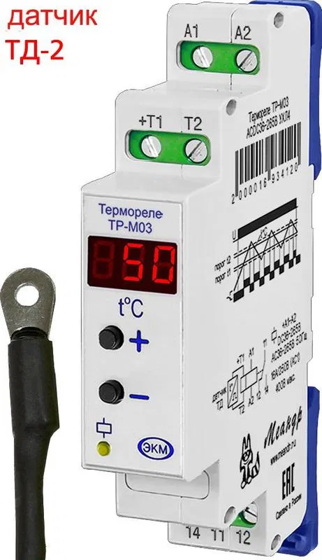 Реле температурное ТР-М03 ACDC10-30B УХЛ2 с ТД-2 (спец.) Меандр A8302-16934151