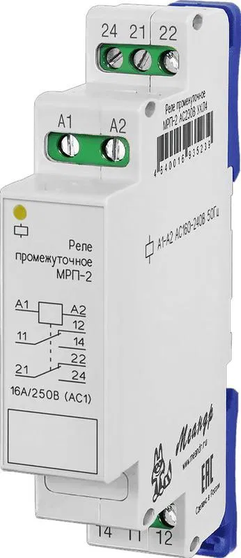 Реле промежуточное МРП-2 AC400В УХЛ4 (спец.) Меандр A8302-16934427