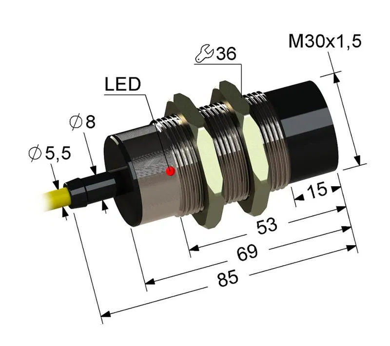 Выключатель бесконтактный PS2-30M85-15N84-Z (ВБ2.30М.85.15.8.2.Z ВБ2.30М.85.15.8.4.Z) МЕГА-К A8010-79689391