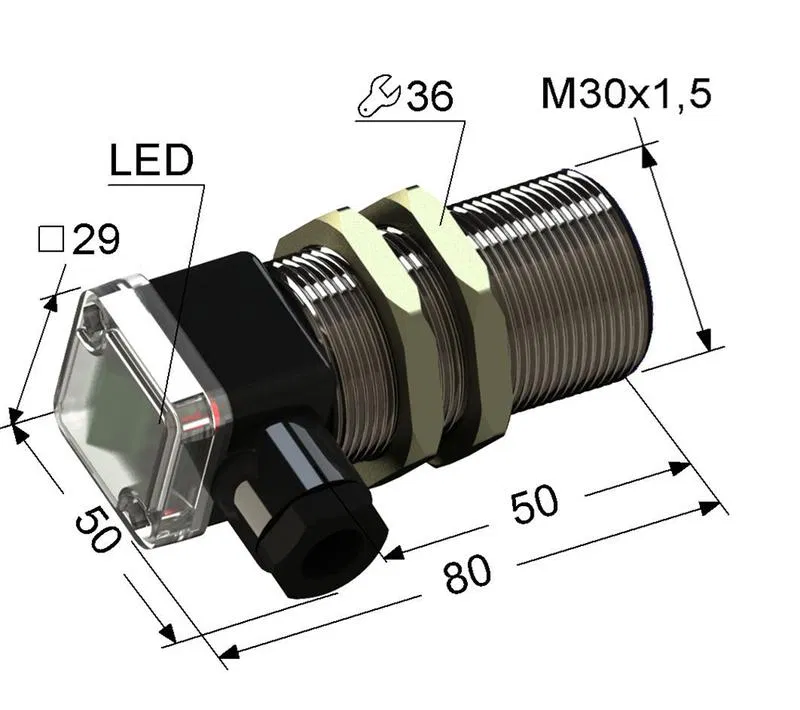 Выключатель бесконтактный PS2-30M80-10B11-B (ВБ2.30М.80.10.1.1.В) МЕГА-К A8010-80086333