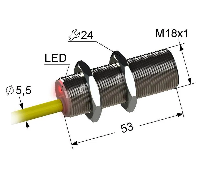 Выключатель бесконтактный PS2-18M53-8B51-K (ВБ2.18М.53.5.5.1.К) МЕГА-К A8010-80086449