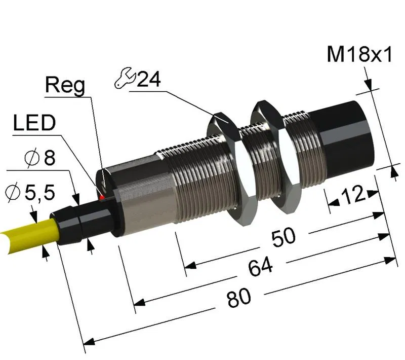 Выключатель бесконтактный PS2-18M80-8N21-Z (ВБ2.18М.80.8.2.1.Z) МЕГА-К A8010-80087026