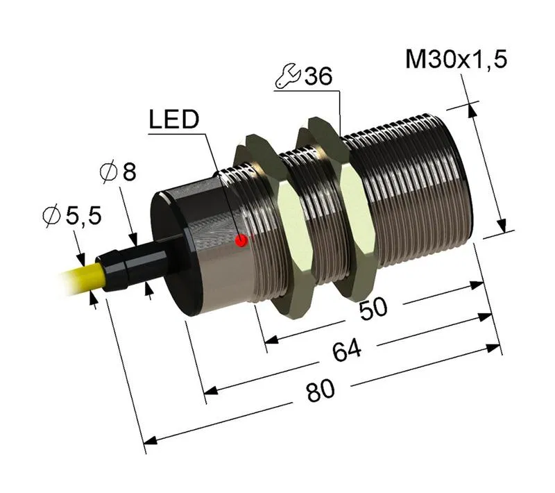 Выключатель бесконтактный PS2-30M80-10B11-Z (ВБ2.30М.80.10.1.1.Z) МЕГА-К A8010-80088153