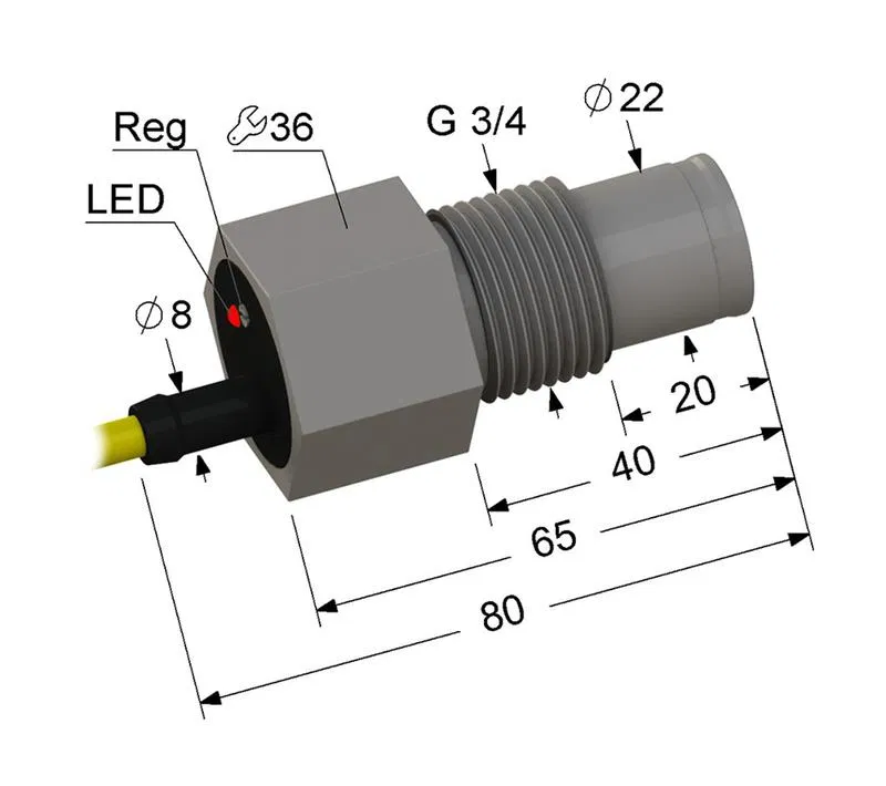 Выключатель бесконтактный PS1Y-34G80-3N21-Z (ВБ1У.G3/4.80.3.2.1.Z) МЕГА-К A8010-T1651