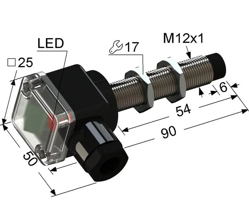 Выключатель бесконтактный PS2-12M90-4N74-B (ВБ2.12М.90.4.7.4.В ВБ2.12М.90.4.7.2.В) МЕГА-К A8010-T54975172