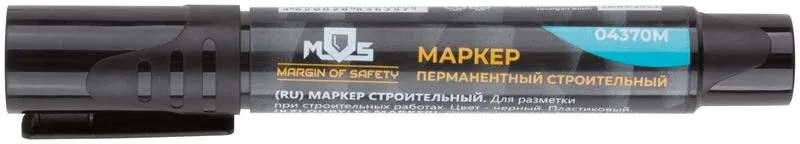 Маркер перманентный строительный черн. MOS 04370М
